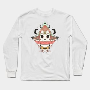 Ramen Noodle Bowl Monster Girl Art Long Sleeve T-Shirt